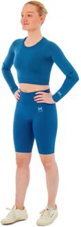 Xtreme Sportswear Dames Sportset - Korte Sportlegging + Sport Croptop - Blauw-L - L