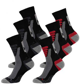 Xtreme Wandelsokken 6-pack Multi Black-35/38 - 35/38
