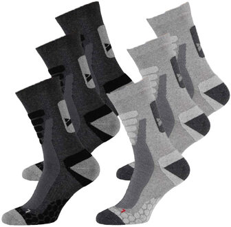 Xtreme Wandelsokken 6-pack Multi Grey-45/47 - 45/47