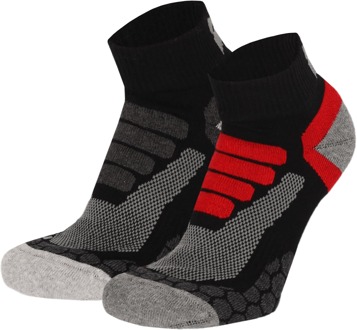 Xtreme Wandelsokken Quarter 2-pack Multi Black-35/38 - 35/38