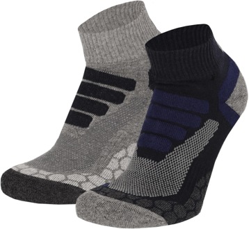 Xtreme Wandelsokken Quarter 2-pack Multi Blue-35/38 - 35/38