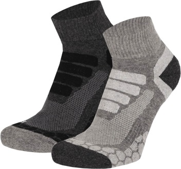 Xtreme Wandelsokken Quarter 2-pack Multi Grey-45/47 - 45/47