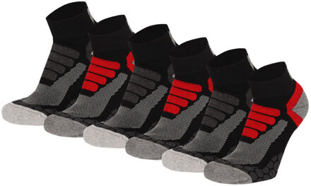 Xtreme Wandelsokken Quarter 6-pack Multi Black-35/38 - 35/38