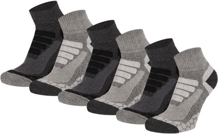 Xtreme Wandelsokken Quarter 6-pack Multi Grey-35/38 - 35/38