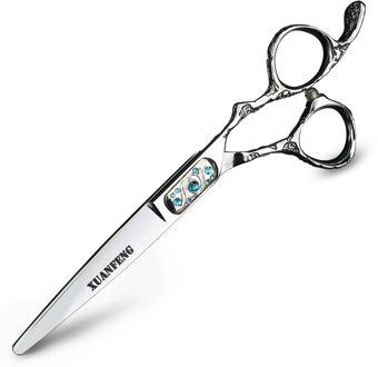 XUAN FENG Rose Carving 6 Inch Barber Hair Scissors Set Japanese 440C Cutting Scissors and Thinning Scissors snijdend scissors