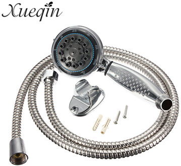 Xueqin douchekop sets handheld hoge druk waterbesparende 5 functie douchekop warme en koude mengkraan houder 1.5m slang