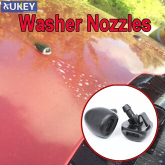 Xukey 2 Stks/set Voorruit Ruitenwisser Water Washer Jet Nozzle Voor Peugeot 407 206 206 + Nozzles Kit Voor Citroen c2 C5 MK1