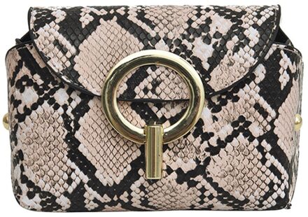 Xwomen heuptas Outdoor Hasp Serpentine print Borst Telefoon houder riem Tassen fanny pack Bauchtasche Roze