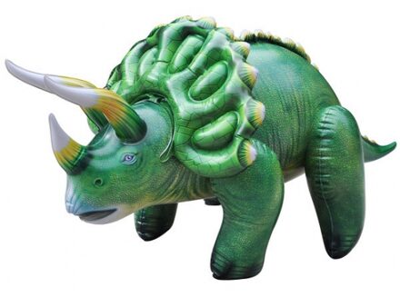 XXL opblaas Triceratops groen 109 cm - Opblaasfiguren Multikleur