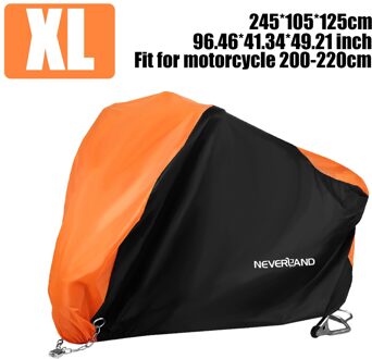Xxxl 295Cm Zwart Zilver Water Regen Proof Motorcycle Covers Motoren Stof Sneeuw Uv Zon Scooter Protector Cover Outdoor D35