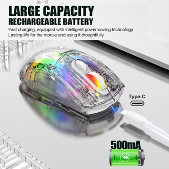 XYH20 RGB Mechanical Gaming Mouse BT5.0 2.4G Wireless Mouse with USB Receiver for PC Computer Notebook