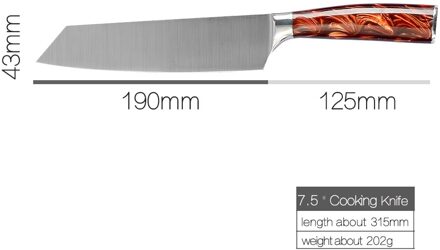 Xyj Rvs Keuken Tool Set 8 ''Chef Brood Snijden 7'' Hakken Santoku Messen 5 ''Utility Santoku 3.5'' Paring Slicer I 7.5 cooking