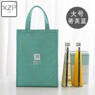 Xzp Stevige Waterdichte Nylon Draagbare Rits Lunch Zakken Vrouwen Student Lunchbox Thermo Tas Kantoor School Picknick Koeltas Bolso groen