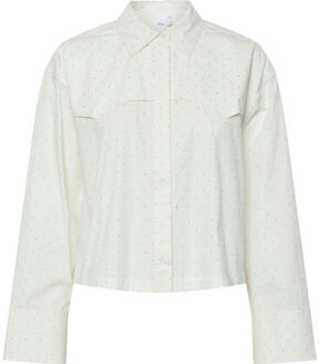 Y.A.S Yasciru ls short studded shirt s. star white Ecru - 40