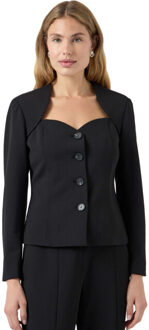 Y.A.S Yasfavo ls blazer top s. black Zwart - 38