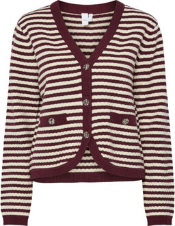Y.A.S Yasmigo ls knit cardigan port royale/birch - maat M Rood