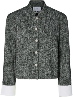 Y.A.S Yastoriva ls jacket black/grey melange Veelkleurig - 40