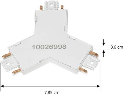 Y-stekker Lumaro, wit, 7,85 cm, kunststof