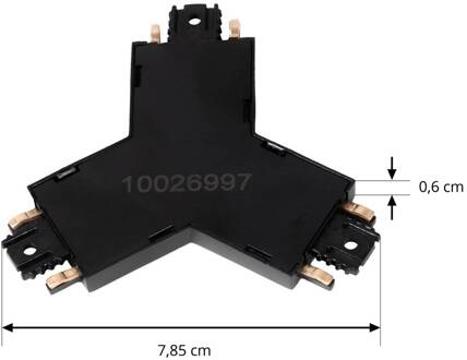 Y-stekker Lumaro, zwart, 7,85 cm, kunststof