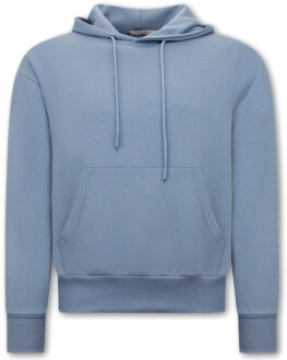 Y-TWO Basic oversize fit hoodie Blauw - L