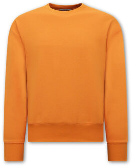 Y-TWO Basic oversize fit sweat-shirt orange Print / Multi