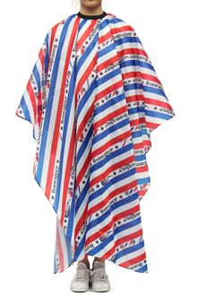 Y & W & F 1 st Multi-stijl Polyester Kappers Schort Doek huidvriendelijke Haar Styling leveringen Salon Kapper Wrap Gown 01 rood wit