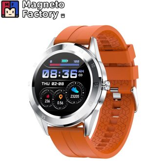 Y10 1.54 'Full Touch Mannen Smart Horloge IP68 Waterdicht Tarief Bloeddruk Bluetooth Gezondheid Sport Smartwatch Voor Android ios Oranje