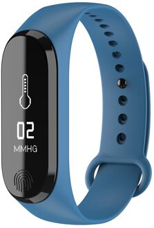 Y13 Smart Armband Fitness Tracker Stappenteller Hartslag Bloeddruk Informatie Push Smart Herinnering Waterdicht Stappenteller Blauw