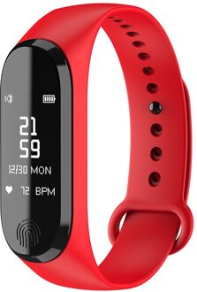 Y13 Smart Armband Fitness Tracker Stappenteller Hartslag Bloeddruk Informatie Push Smart Herinnering Waterdicht Stappenteller Rood