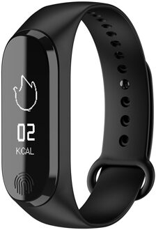 Y13 Smart Armband Fitness Tracker Stappenteller Hartslag Bloeddruk Informatie Push Smart Herinnering Waterdicht Stappenteller zwart