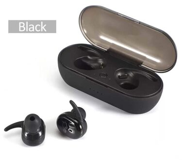 Y18 Tws Bluetooth Koptelefoon Draadloze Headsets Hoofdtelefoon 9D Stereo In-Ear Oordopjes Draadloze Oortelefoon Met Microfoon Voor Smart Phone zwart-Y30