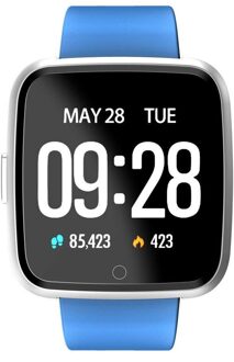 Y7 Smart Fitness Armband Bloeddruk Zuurstof Sport Tracker Horloge IP67 Waterdichte Hartslagmeter Polsband Voor Mannen Vrouwen Blauw
