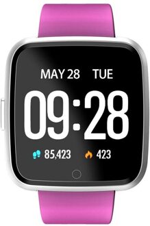 Y7 Smart Fitness Armband Bloeddruk Zuurstof Sport Tracker Horloge IP67 Waterdichte Hartslagmeter Polsband Voor Mannen Vrouwen Paars