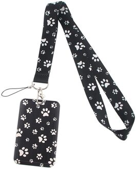 YA126 Hond Poot Card Cover Met Lanyard Hang Touw Keycord Usb Id-kaart Badge Holder Sleutelhanger Diy Lanyards 3
