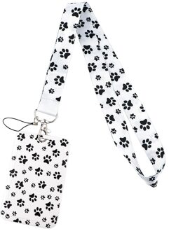 YA126 Hond Poot Card Cover Met Lanyard Hang Touw Keycord Usb Id-kaart Badge Holder Sleutelhanger Diy Lanyards 9