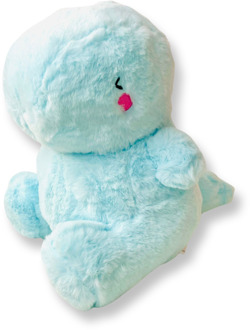 Yabu Fluffy Dino Blue knuffel - 27 cm