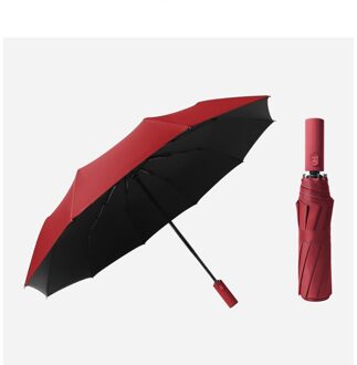 Yada 10K Ins Mode Effen Kleur Business Automatische Paraplu Clear Folding Paraplu Voor Man Vrouwen Uv Regen Paraplu YS200045 YS200045RD