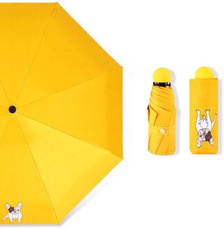 Yada Cartoon Hond 5-Opvouwbare Paraplu Voor Vrouwen Regenachtige Mini Pocket Paraplu Anti-Uv Kleine Dier Paraplu Parasol YS200005 YS200005YE