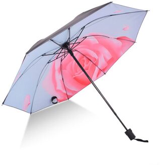 Yada Creatieve Bloem Patroon Vouw Regenachtige Paraplu Voor Vrouwen Anti-Uv Regendicht Zon Uv-bescherming Parasol Paraplu YS200039 YS200039MT4