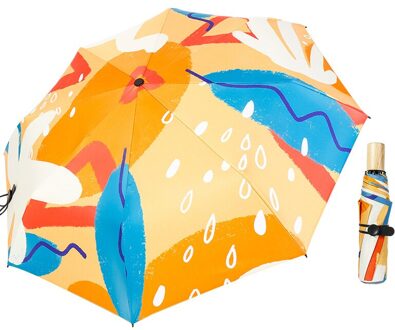 Yada Ins Luxe Icoon Charms Mode Houten Handvat Paraplu 3-Opvouwbare Paraplu Voor Vrouwen Kind Uv Regen paraplu YD200177