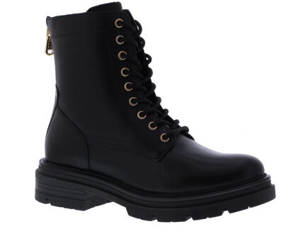 Yaelly veterboot leer | dames | maat: | leer Zwart - 40