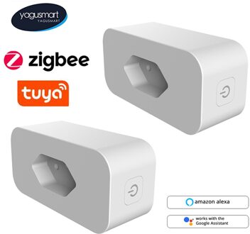 Yagusmart Tuya Zigbee Brazilië Smart Socket 16A Outlet Br Plug Wireless Energy Monitor Werk Voor Alexa Google Thuis Voice Controle