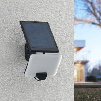 Yahir LED wandspot op zonne-energie sensor zwart, wit