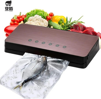 YAJIAO Rose Gold Vacuum Sealer Machine 220V 110V Automatic Commercial Household Vacuum Packing Machine with 10 Pcs Saver Bags