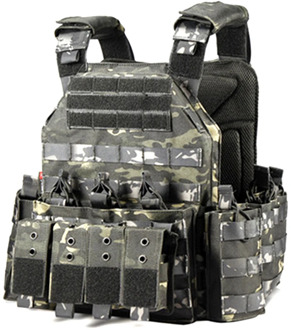 YAKEDA Plate Carrier Tactical Vest - Night Camo