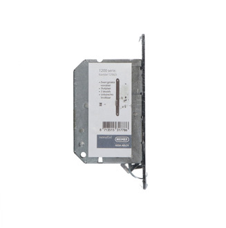 Yale Nemef_YALE 1256 Kastslot | DM50mm | klaviersleutel | voorplaat zwart gelakt 20x174mm afgerond | messing nachtschoot | 2 sleutels | DR 1+2+3+4