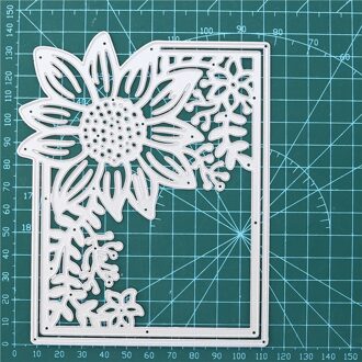 Yaminsannio Zonnebloem Frame Metalen Stansmessen Stencils Voor Diy Scrapbooking Fotoalbum Decoratieve Embossing Ambachten Die Cuts