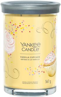 Yankee Candle Geurkaars Large Tumbler - met 2 lonten - Vanilla Cupcake - 15 cm / ø 10 cm Geel