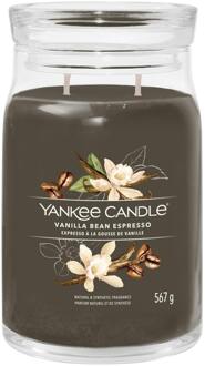 Yankee Candle Geurkaarsen Yankee Candle Kenmerkende Grote Kaarsen Vanille Bonen Espresso 567 g