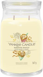 Yankee Candle Geurkaarsen Yankee Candle Kenmerkende Grote Kaarsenbanoffee Wafel 567 g